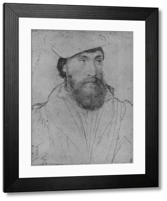 Framed Print : A Gentleman: Unknown, c1532-1543 (1945). Artist: Hans Holbein the Younger Framed Print : A Gentleman: Unknown, c1532-1543 (1945). Artist: Hans Holbein the Younger