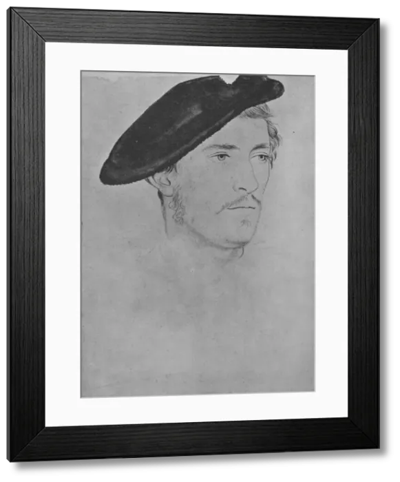 Framed Print : A Gentleman: Unknown (Not by Holbein), c16th century, (1945) Framed Print : A Gentleman: Unknown (Not by Holbein), c16th century, (1945)