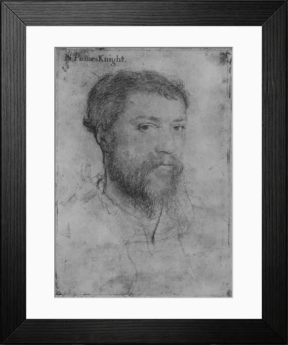 Framed Print : A Gentleman: Unknown (Not by Holbein), c16th century (1945)