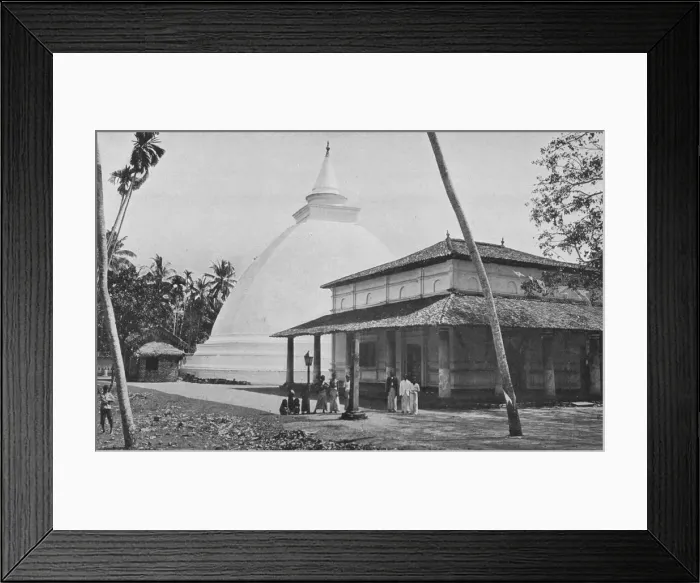 Framed Print : Kelaniya Temple and Dagoba, c1890, (1910). Artist: Alfred William Amandus Plate Framed Print : Kelaniya Temple and Dagoba, c1890, (1910). Artist: Alfred William Amandus Plate