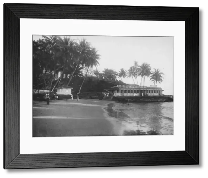 Framed Print : Mount Lavinia Hotel and Bathing Pavilion, c1890, (1910). Artist: Alfred William Amandus Plate Framed Print : Mount Lavinia Hotel and Bathing Pavilion, c1890, (1910). Artist: Alfred William Amandus Plate