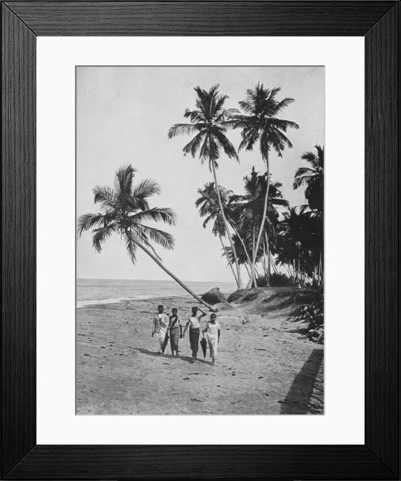 Framed Print : The Side of the Silver Sea, c1890, (1910). Artist: Alfred William Amandus Plate Framed Print : The Side of the Silver Sea, c1890, (1910). Artist: Alfred William Amandus Plate