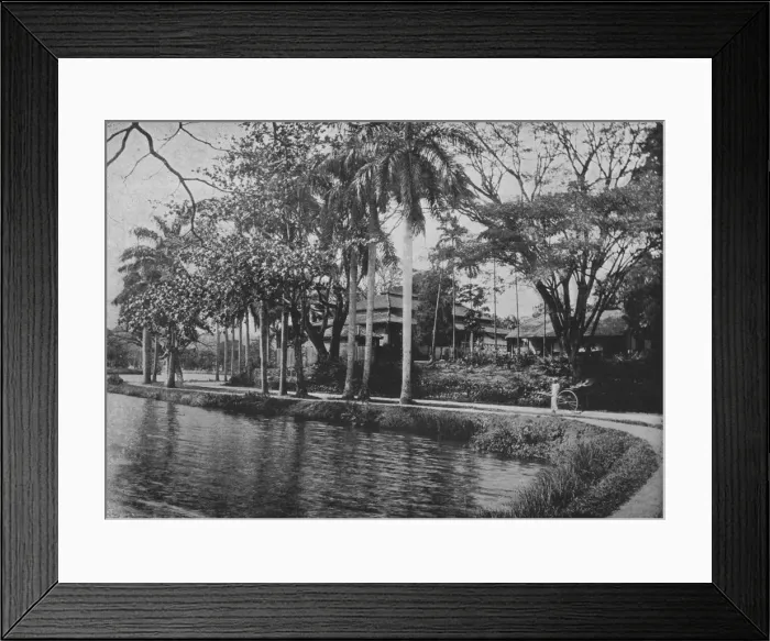 Framed Print : Kandy - A Picturesque Corner of the Lake, c1890, (1910). Artist: Alfred William Amandus Plate Framed Print : Kandy - A Picturesque Corner of the Lake, c1890, (1910). Artist: Alfred William Amandus Plate