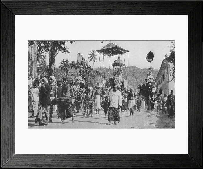 Framed Print : Kandy. Perahera Prcession Passing, c1890, (1910). Artist: Alfred William Amandus Plate Framed Print : Kandy. Perahera Prcession Passing, c1890, (1910). Artist: Alfred William Amandus Plate