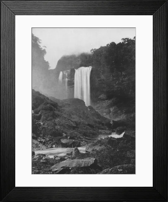 Framed Print : Laxapana Falls, c1890, (1910). Artist: Alfred William Amandus Plate Framed Print : Laxapana Falls, c1890, (1910). Artist: Alfred William Amandus Plate