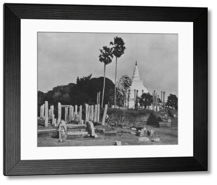 Framed Print : The Ruined Cities of Anuradhapura. Thuparama Dagoba, c1890, (1910). Artist: Alfred William Amandus Plate Framed Print : The Ruined Cities of Anuradhapura. Thuparama Dagoba, c1890, (1910). Artist: Alfred William Amandus Plate