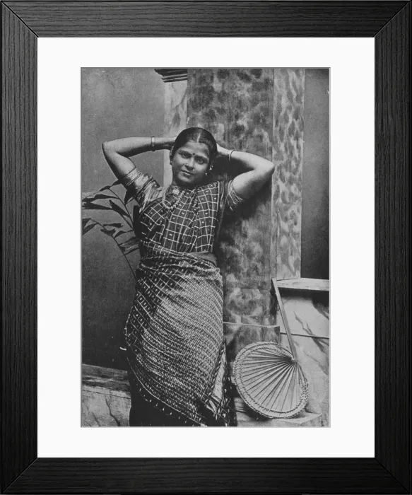 Framed Print : High Caste Tamil Lady, c1890, (1910). Artist: Alfred William Amandus Plate Framed Print : High Caste Tamil Lady, c1890, (1910). Artist: Alfred William Amandus Plate