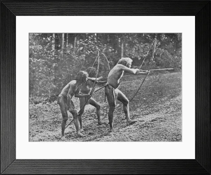 Framed Print : Veddahs or Wild Men, c1890, (1910). Artist: Alfred William Amandus Plate Framed Print : Veddahs or Wild Men, c1890, (1910). Artist: Alfred William Amandus Plate