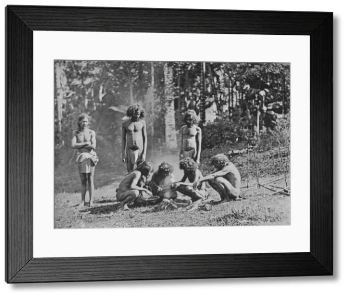 Framed Print : Veddahs or Wild Men, c1890, (1910). Artist: Alfred William Amandus Plate Framed Print : Veddahs or Wild Men, c1890, (1910). Artist: Alfred William Amandus Plate