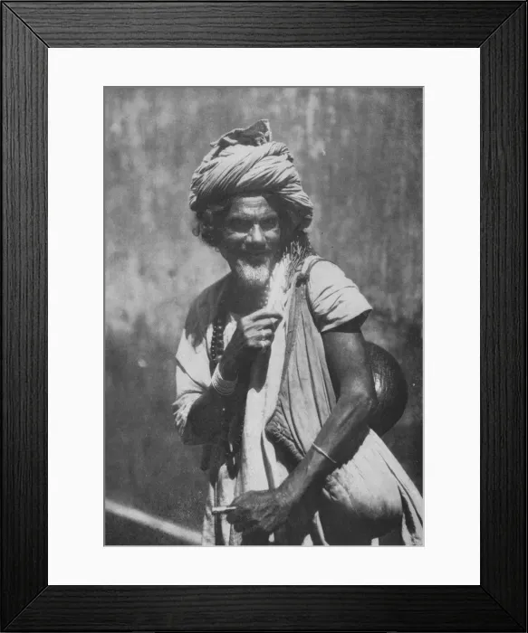 Framed Print : A Mohammedan Fakir or Conjurer, c1890, (1910). Artist: Alfred William Amandus Plate Framed Print : A Mohammedan Fakir or Conjurer, c1890, (1910). Artist: Alfred William Amandus Plate