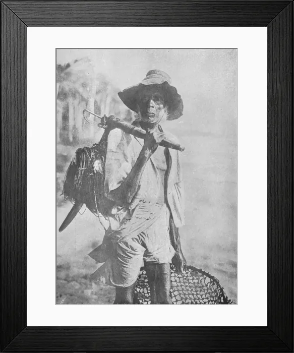 Framed Print : Fisherman, c1890, (1910). Artist: Alfred William Amandus Plate Framed Print : Fisherman, c1890, (1910). Artist: Alfred William Amandus Plate