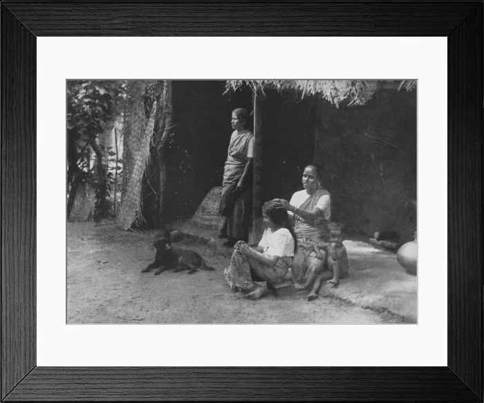 Framed Print : Village Idleness, c1890, (1910). Artist: Alfred William Amandus Plate Framed Print : Village Idleness, c1890, (1910). Artist: Alfred William Amandus Plate