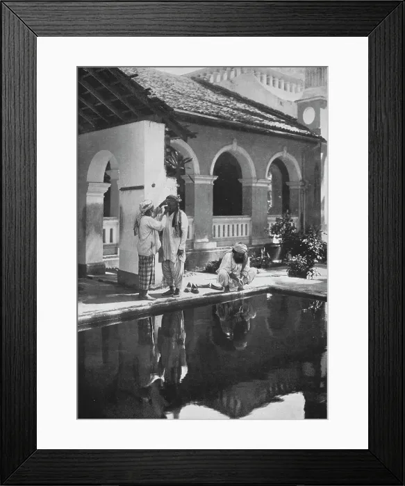 Framed Print : Religious Preparations at the Mosque, c1890, (1910). Artist: Alfred William Amandus Plate Framed Print : Religious Preparations at the Mosque, c1890, (1910). Artist: Alfred William Amandus Plate