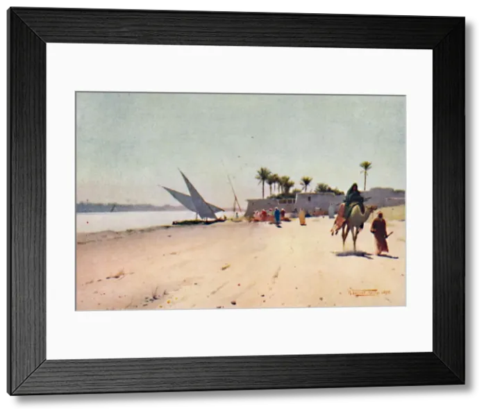 Framed Print : A Nile Village, c1880, (1904). Artist: Robert George Talbot Kelly Framed Print : A Nile Village, c1880, (1904). Artist: Robert George Talbot Kelly