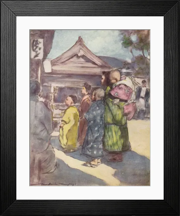 Framed Print : Watching the Play, c1887, (1901). Artist: Mortimer L Menpes Framed Print : Watching the Play, c1887, (1901). Artist: Mortimer L Menpes