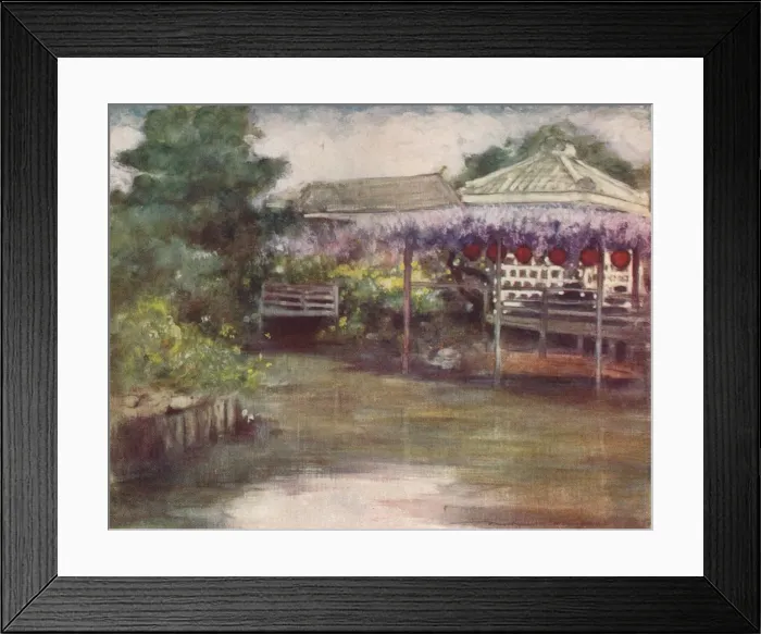 Framed Print : A Garden, c1887, (1901). Artist: Mortimer L Menpes Framed Print : A Garden, c1887, (1901). Artist: Mortimer L Menpes