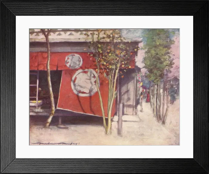 Framed Print : The Red Curtain, c1887, (1901). Artist: Mortimer L Menpes Framed Print : The Red Curtain, c1887, (1901). Artist: Mortimer L Menpes