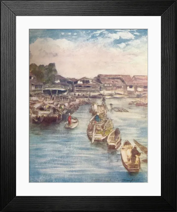Framed Print : The Venice of Japan, c1887, (1901). Artist: Mortimer L Menpes Framed Print : The Venice of Japan, c1887, (1901). Artist: Mortimer L Menpes