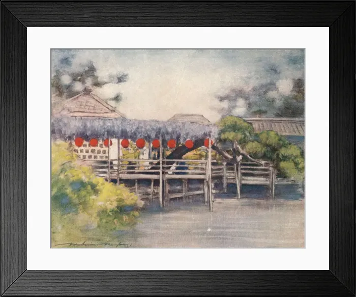 Framed Print : A Sunny Garden, c1887, (1901). Artist: Mortimer L Menpes Framed Print : A Sunny Garden, c1887, (1901). Artist: Mortimer L Menpes