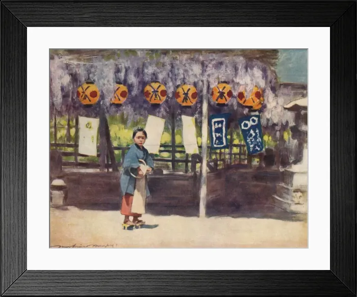 Framed Print : Wistaria, c1887, (1901). Artist: Mortimer L Menpes Framed Print : Wistaria, c1887, (1901). Artist: Mortimer L Menpes