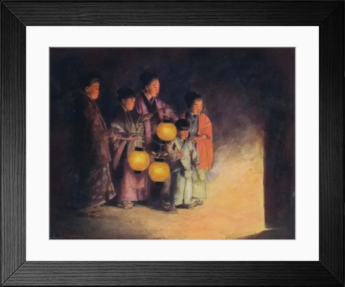 Framed Print : By the Light of the Lantern, c1887, (1901). Artist: Mortimer L Menpes Framed Print : By the Light of the Lantern, c1887, (1901). Artist: Mortimer L Menpes