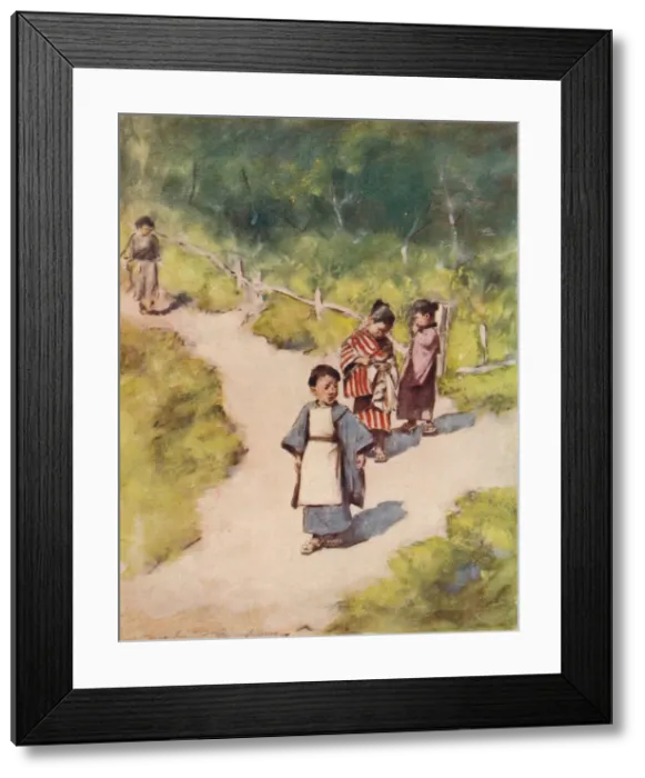 Framed Print : A Sunny Stroll, c1887, (1901). Artist: Mortimer L Menpes Framed Print : A Sunny Stroll, c1887, (1901). Artist: Mortimer L Menpes