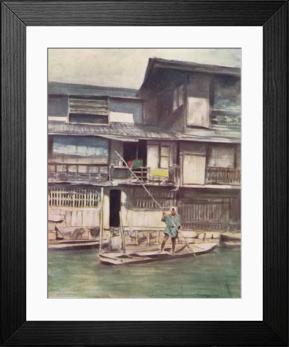 Framed Print : A By-Canal, 1901. Artist: Mortimer L Menpes Framed Print : A By-Canal, 1901. Artist: Mortimer L Menpes