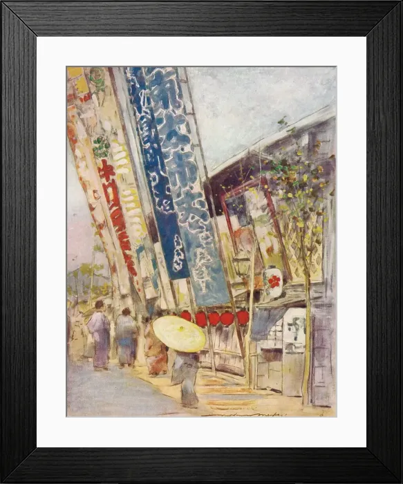 Framed Print : In Theatre Street, c1887, (1901). Artist: Mortimer L Menpes Framed Print : In Theatre Street, c1887, (1901). Artist: Mortimer L Menpes