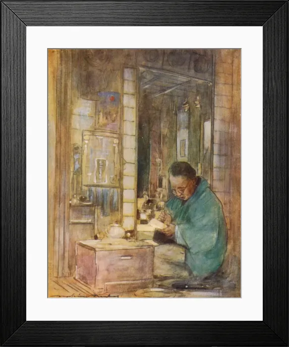 Framed Print : Making Up Accounts, c1887, (1901). Artist: Mortimer L Menpes Framed Print : Making Up Accounts, c1887, (1901). Artist: Mortimer L Menpes