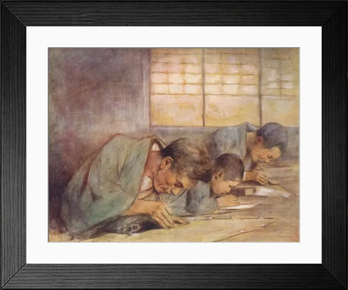 Framed Print : Stencil-Makers, c1887, (1901). Artist: Mortimer L Menpes Framed Print : Stencil-Makers, c1887, (1901). Artist: Mortimer L Menpes