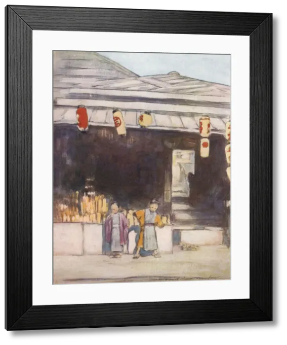 Framed Print : A Sign-Painter s, c1887, (1901). Artist: Mortimer L Menpes Framed Print : A Sign-Painter s, c1887, (1901). Artist: Mortimer L Menpes