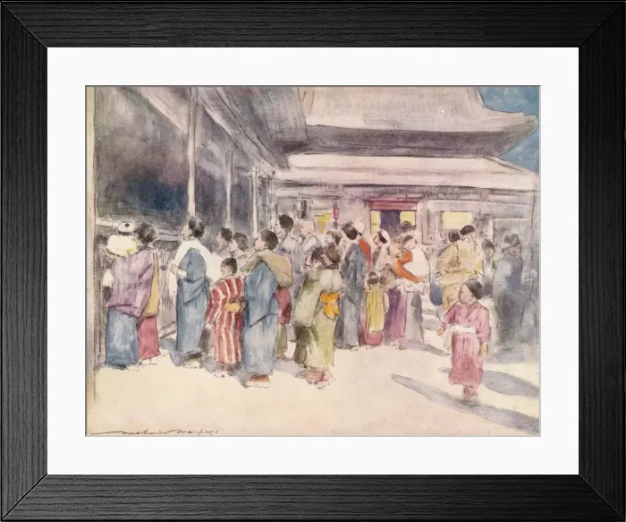 Framed Print : Lookers-On, c1887, (1901). Artist: Mortimer L Menpes Framed Print : Lookers-On, c1887, (1901). Artist: Mortimer L Menpes