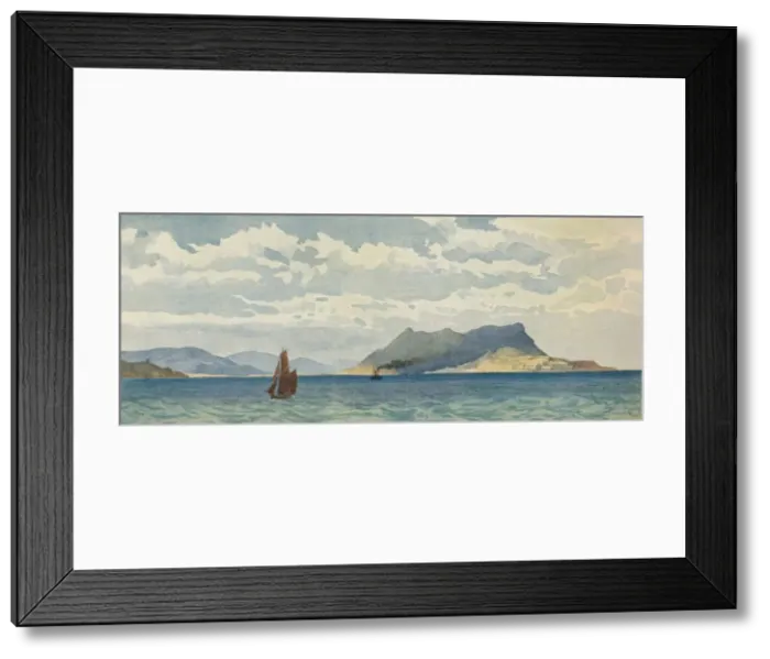 Framed Print : Gibraltar from the West, c1880 (1905). Artist: Alexander Henry Hallam Murray Framed Print : Gibraltar from the West, c1880 (1905). Artist: Alexander Henry Hallam Murray