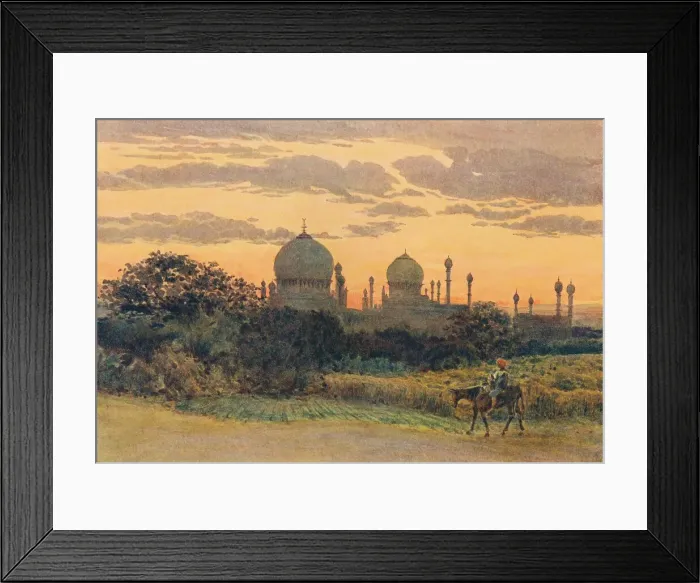 Framed Print : Sunset Behind the Ibrahim Roza, Bijapur, c1880 (1905). Artist: Alexander Henry Hallam Murray Framed Print : Sunset Behind the Ibrahim Roza, Bijapur, c1880 (1905). Artist: Alexander Henry Hallam Murray