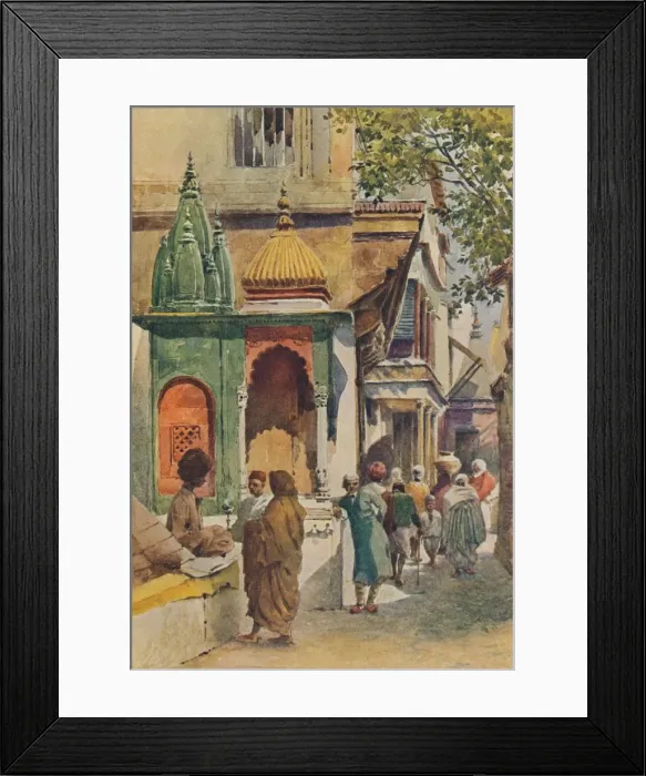 Framed Print : A Corner Shrine in a Benares Alley, c1880 (1905). Artist: Alexander Henry Hallam Murray Framed Print : A Corner Shrine in a Benares Alley, c1880 (1905). Artist: Alexander Henry Hallam Murray