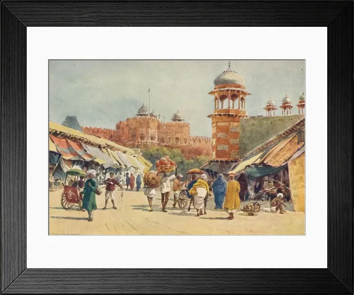 Framed Print : The Bazaar, Agra, c1880 (1905). Artist: Alexander Henry Hallam Murray Framed Print : The Bazaar, Agra, c1880 (1905). Artist: Alexander Henry Hallam Murray