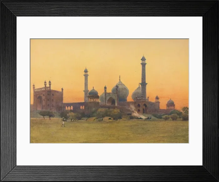 Framed Print : The Jumma Musjid, Delhi - At Sunset, c1880 (1905). Artist: Alexander Henry Hallam Murray Framed Print : The Jumma Musjid, Delhi - At Sunset, c1880 (1905). Artist: Alexander Henry Hallam Murray