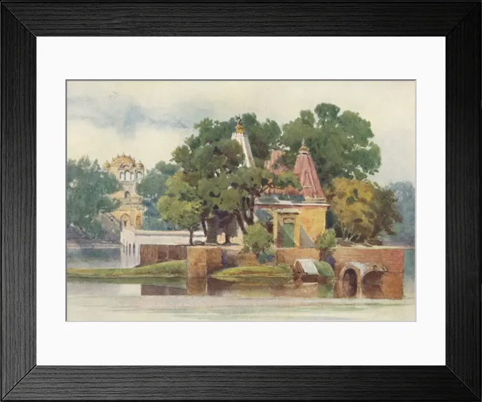 Framed Print : A Temple in the Tank at Thanesar, c1880 (1905). Artist: Alexander Henry Hallam Murray Framed Print : A Temple in the Tank at Thanesar, c1880 (1905). Artist: Alexander Henry Hallam Murray