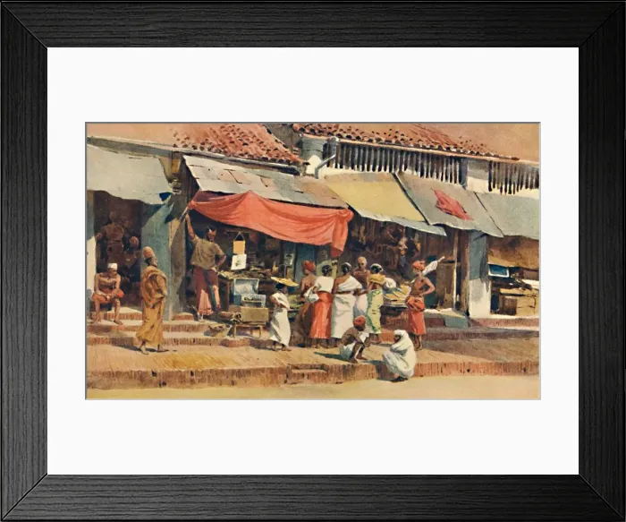 Framed Print : A Street Scene in Kandy, c1880 (1905). Artist: Alexander Henry Hallam Murray Framed Print : A Street Scene in Kandy, c1880 (1905). Artist: Alexander Henry Hallam Murray