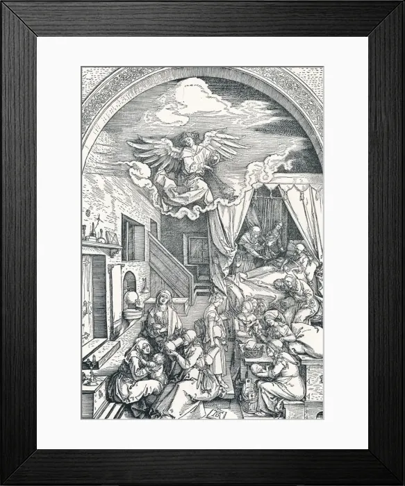 Framed Print : The Birth of the Virgin Mary, c1503-1504, (1906). Artist: Albrecht Durer Framed Print : The Birth of the Virgin Mary, c1503-1504, (1906). Artist: Albrecht Durer