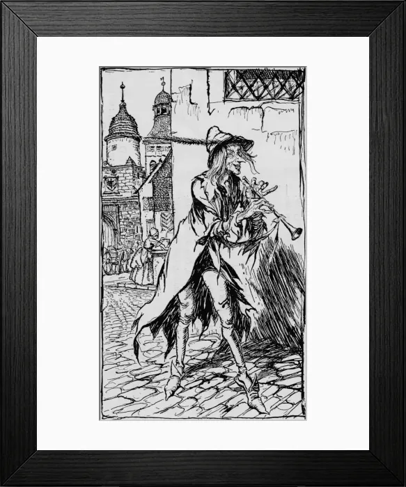 Framed Print : The Pied Piper of Hamelin, (1934). Artist: Arthur Rackham Framed Print : The Pied Piper of Hamelin, (1934). Artist: Arthur Rackham