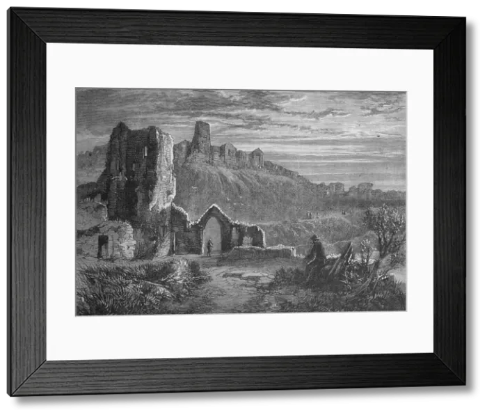 Framed Print : Ruins of Hastings Castle, c1880 Framed Print : Ruins of Hastings Castle, c1880