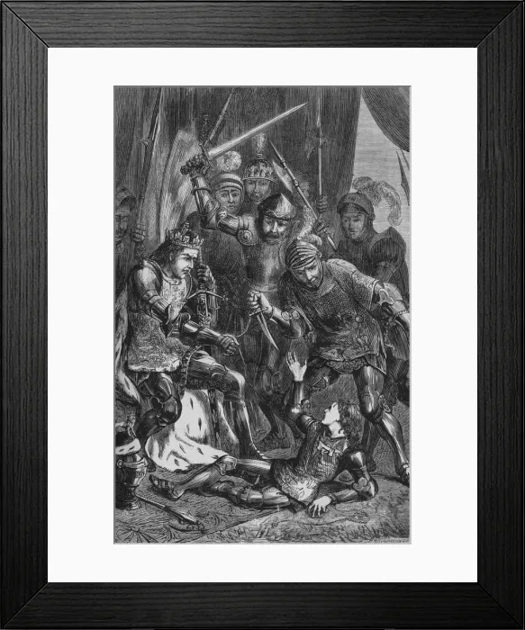 Framed Print : Murder of Prince Edward at Tewkesbury, 4 May 1471, (c1880) Framed Print : Murder of Prince Edward at Tewkesbury, 4 May 1471, (c1880)