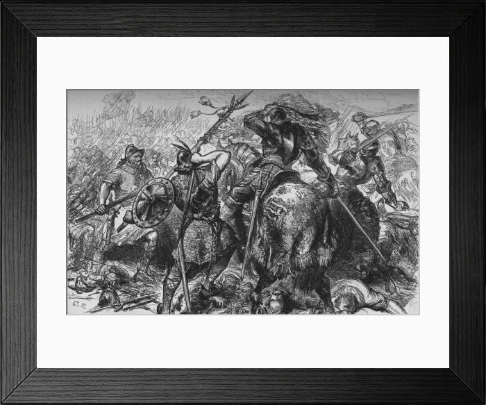 Framed Print : The Fight for the Standard at Pinkie, 10 September 1547, (c1880) Framed Print : The Fight for the Standard at Pinkie, 10 September 1547, (c1880)