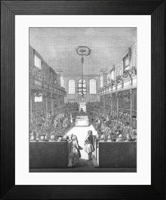 Framed Print : House of Commons in the time of George II, 1845 Framed Print : House of Commons in the time of George II, 1845
