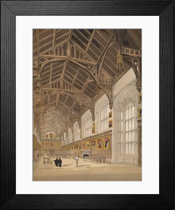 Framed Print : Christ Church Hall Oxford, 1845 Framed Print : Christ Church Hall Oxford, 1845