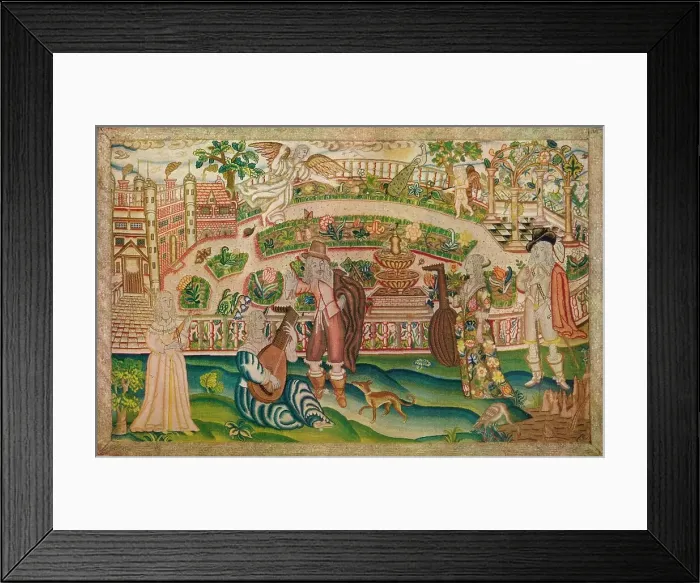 Framed Print : Embroidered Picture, 17th Century, (1929) Framed Print : Embroidered Picture, 17th Century, (1929)