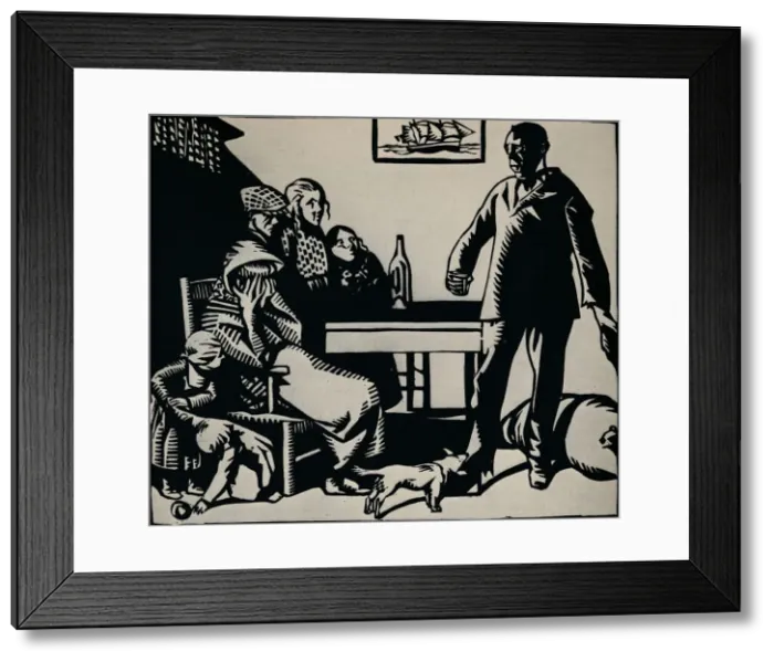 Framed Print : Illustration for Le Retour Du Marin, 1926. Artist: Rene Georges Hermann-Paul Framed Print : Illustration for Le Retour Du Marin, 1926. Artist: Rene Georges Hermann-Paul