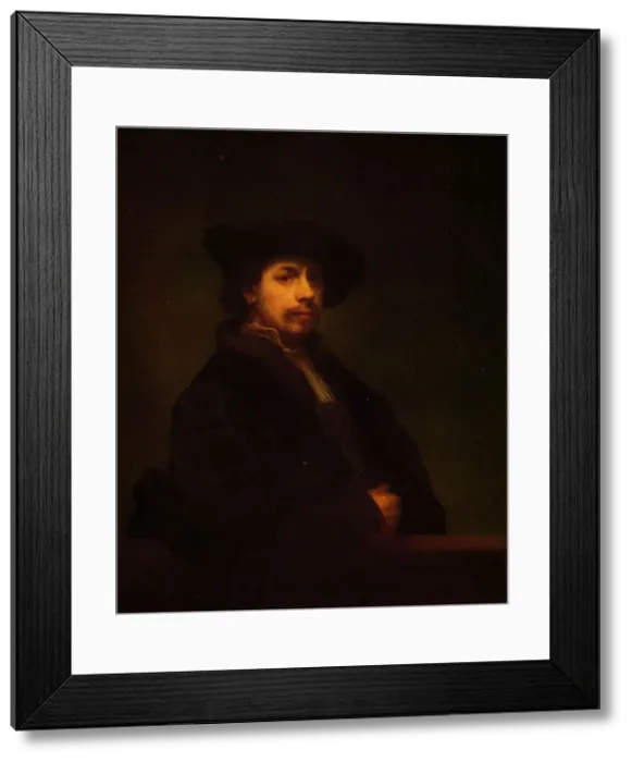 Framed Print : Copy of Rembrandts Portrait of Himself. 1926. Artist: CM Berwick Framed Print : Copy of Rembrandts Portrait of Himself. 1926. Artist: CM Berwick