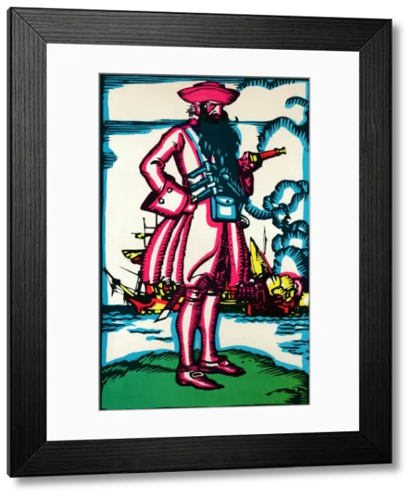 Framed Print : Blackbeard, c1900, (1926). Artist: Edward Wilson
